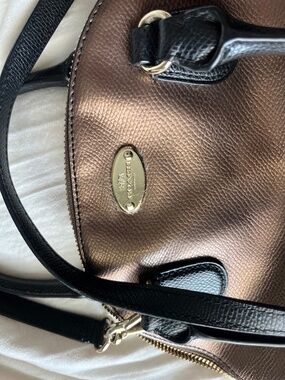 Small Coach crossbody bag black and brown